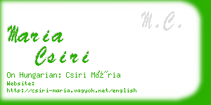 maria csiri business card